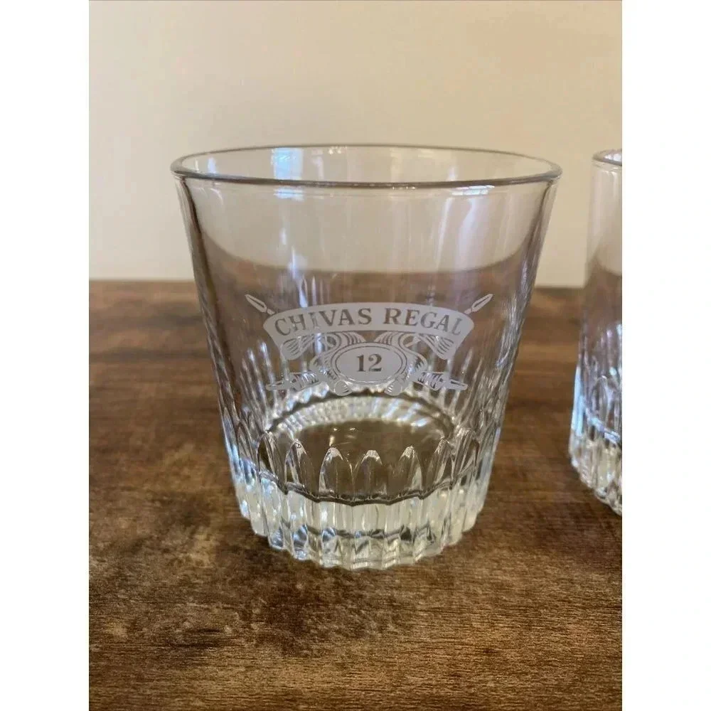 2 CHIVAS REGAL 12 Rocks Whiskey Cocktail Scotch Whiskey Glass